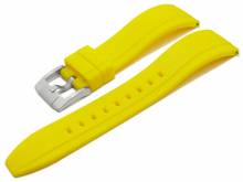Uhrenarmband 19mm gelb FKM-Rubber sportiv mit EASY-CLICK Stegen (Schlie&szlig;enansto&szlig; 18 mm)