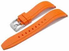 Uhrenarmband 21mm orange FKM-Rubber sportiv mit EASY-CLICK Stegen (Schließenanstoß 20 mm)