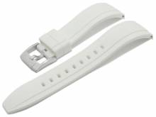Uhrenarmband 21mm weiß FKM-Rubber sportiv mit EASY-CLICK Stegen (Schließenanstoß 20 mm)