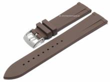 Uhrenarmband 22mm dunkelbraun FKM-Rubber sportiv mit EASY-CLICK Stegen (Schlie&szlig;enansto&szlig; 20 mm)
