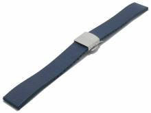 Uhrenarmband 20mm dunkelblau FKM-Rubber XXL kürzbar auf XL & Normallänge EASY-CLICK & Faltschließe (Schließe 18 mm)