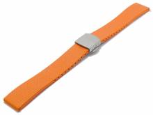 Uhrenarmband 20mm orange FKM-Rubber XXL kürzbar auf XL & Normallänge EASY-CLICK & Faltschließe (Schließe 18 mm)