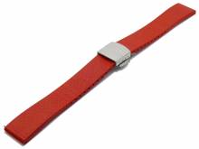 Uhrenarmband 20mm rot FKM-Rubber XXL kürzbar auf XL & Normallänge EASY-CLICK & Faltschließe (Schließe 18 mm)
