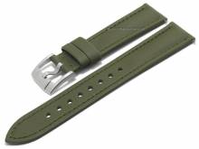 Uhrenarmband 22mm olivgr&uuml;n textilartig Sailcloth Unterseite Kautschuk abgen&auml;ht mit EASY-CLICK (Schlie&szlig;enansto&szlig; 20 mm)
