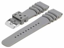 Uhrenarmband 20mm grau Rubber passend f&uuml;r SEIKO & CITZEN Taucheruhren u.a. Uhren (Schlie&szlig;enansto&szlig; 18 mm)