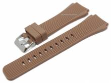 Uhrarmband 22mm braun Silikon EASY-CLICK passend für SAMSUNG Galaxy Watch, Gear Watch etc. (Schließenanstoß 20 mm)