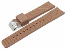 Uhrarmband 20mm braun Silikon EASY-CLICK passend für SAMSUNG Galaxy Watch, Gear S2 u.a. Uhren (Schließenanstoß 18 mm)