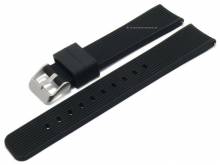 Uhrarmband 20mm schwarz Silikon EASY-CLICK passend für SAMSUNG Galaxy Watch, Gear S2 u.a. Uhren (Schließenanstoß 18 mm)