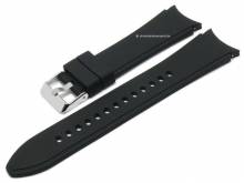 Uhrarmband 22mm schwarz Silikon EASY-CLICK passend für SAMSUNG Galaxy Watch 4 (Schließenanstoß 20 mm)