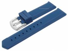 Uhrenarmband 21mm mittelblau Silikon mit geriffelter Struktur passend für TAG Heuer Formula 1 (Schließenanstoß 20 mm)