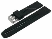 Uhrenarmband 22mm schwarz Silikon mit Easy/Quick-Fit Schnellwechsel-Funktion für GARMIN Fenix 7 etc.