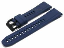 Uhrenarmband 20mm dunkelblau Silikon mit Easy/Quick-Fit Schnellwechsel-Funktion passend für GARMIN Fenix 7S etc.