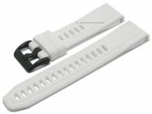 Uhrenarmband 20mm weiß Silikon mit Easy/Quick-Fit Schnellwechsel-Funktion passend für GARMIN Fenix 7S etc.