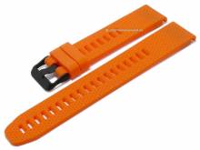 Uhrenarmband 20mm orange Silikon mit Easy/Quick-Fit Schnellwechsel-Funktion für GARMIN Fenix 7S etc.