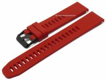 Uhrenarmband 20mm rot Silikon mit Easy/Quick-Fit Schnellwechsel-Funktion für GARMIN Fenix 7S etc.