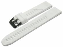 Uhrenarmband 20mm weiß Silikon mit Easy/Quick-Fit Schnellwechsel-Funktion für GARMIN Fenix 7S etc.