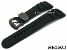 Ersatz-Uhrenband SEIKO 22mm schwarz Rubber Taucher-Style für SSC551P1 etc.