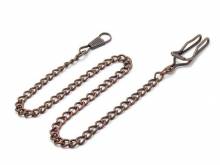 Taschenuhrkette bronzefarben gro&szlig;e Glieder Rundpanzer Vintage-Look