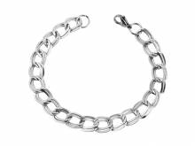 Schmuck-Armband Edelstahl Kette silberfarben Karabinerverschlu&szlig; silberfarben - Bandl&auml;nge ca. 19cm