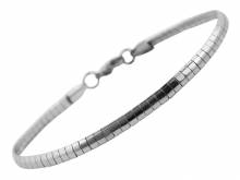 Schmuck-Armband Edelstahl massiv silberfarben poliert - Bandl&auml;nge ca. 21cm