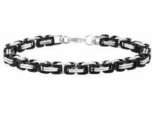 Schmuck-Armband Edelstahl K&ouml;nigskette bicolor - Bandl&auml;nge ca. 20cm