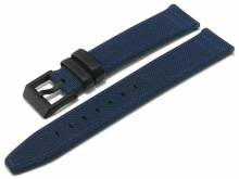 Uhrenarmband Cordura Line 22mm dunkelblau Cordura/Leder mit EASY-CLICK Stegen von STAILER (Schlie&szlig;enansto&szlig; 20 mm)