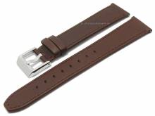 Uhrenarmband Flex 22mm dunkelbraun HORWEEN-Leder mit EASY-CLICK von STAILER (Schließenanstoß 20 mm)