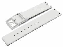 Uhrenarmband 22mm wei&szlig; Leder Spezialansto&szlig; ohne Naht passend f&uuml;r CALVIN KLEIN (Schlie&szlig;enansto&szlig; 22 mm)