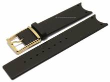 Uhrenarmband 22mm dunkelbraun Leder Spezialansto&szlig; goldfarbene Schlie&szlig;e passend f&uuml;r CALVIN KLEIN (Schlie&szlig;enansto&szlig; 22 mm)