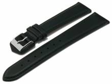 Uhrenarmband 22mm schwarz Leder Schließe mit Lederunterlage optional mit EASY-CLICK von STAILER (Schließenanstoß 20 mm)