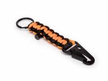 Schl&uuml;sselanh&auml;nger Survival Metall/Paracord schwarz/orange