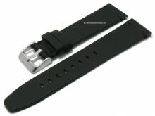 Uhrenarmband TIMBERLAND 22mm schwarz Leder glatt abgenäht mit Schnellwechsel-Federstegen & Adapter für Apple 42/44 mm