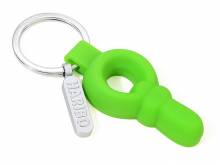 Schl&uuml;sselanh&auml;nger/Taschenanh&auml;nger gr&uuml;n/silberfarben Motiv Haribo Schnuller