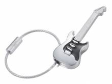 Schl&uuml;sselanh&auml;nger/Taschenanh&auml;nger STRAT AM RING schwarz/silberfarben E-Gitarre