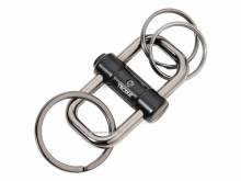 Schl&uuml;sselanh&auml;nger/Organizer 2-WAY KEY gunmetal/schwarz mit Schiebemechanismus & 3 Schl&uuml;sselringen