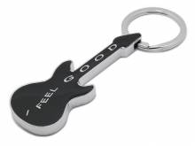 Schl&uuml;sselanh&auml;nger/Taschenanh&auml;nger I Feel Good schwarz/silberfarben Gitarrenform