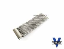 Bandelement 20mm Edelstahl Milanaise LANG silberfarben für SES-Bänder von Vollmer
