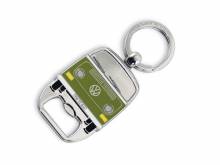 Schl&uuml;sselanh&auml;nger VW T2 BUS - FLASCHEN&Ouml;FFNER Metall gr&uuml;n/wei&szlig; von Brisa