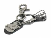 Schl&uuml;sselanh&auml;nger Gitarre Metall/Feinsynthetik metallfarben/schwarz matt