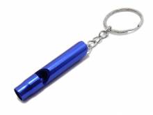 Schl&uuml;sselanh&auml;nger/Taschenanh&auml;nger Whistle Pfeife Aluminium blau eloxiert