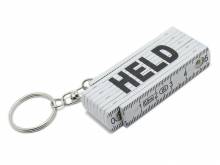 Schl&uuml;sselanh&auml;nger/Taschenanh&auml;nger Kunststoff Zollstock Held wei&szlig;/schwarz 50 cm