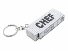 Schl&uuml;sselanh&auml;nger/Taschenanh&auml;nger Kunststoff Zollstock Chef wei&szlig;/schwarz 50 cm