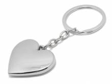 Schl&uuml;sselanh&auml;nger/Taschenanh&auml;nger gro&szlig;es Herz silberfarben poliert