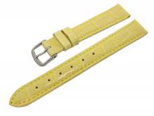 Uhrenarmband Alligator Elegance 12mm gelb Alligator-Pr&auml;gung (Schlie&szlig;enansto&szlig; 12 mm)