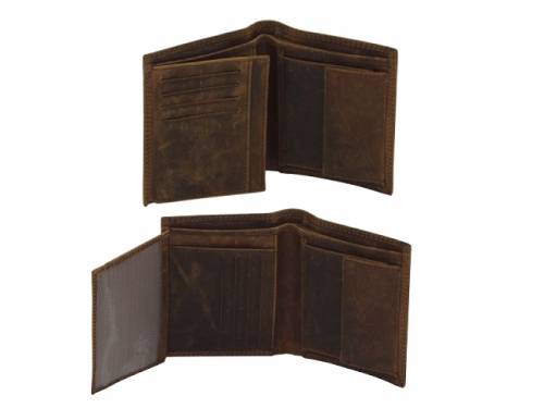 Geldb�rse echt Leder dunkelbraun Vintage-Look von Friedrich|23 - Bild vergr��ern 