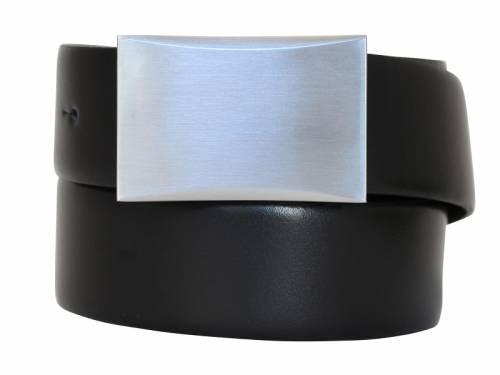 Hochwertiger Lederg�rtel MADE IN ITALY mit Koppelschlie�e schwarz - Gr��e 100 (Breite 3,5 cm) - Bild vergr��ern 