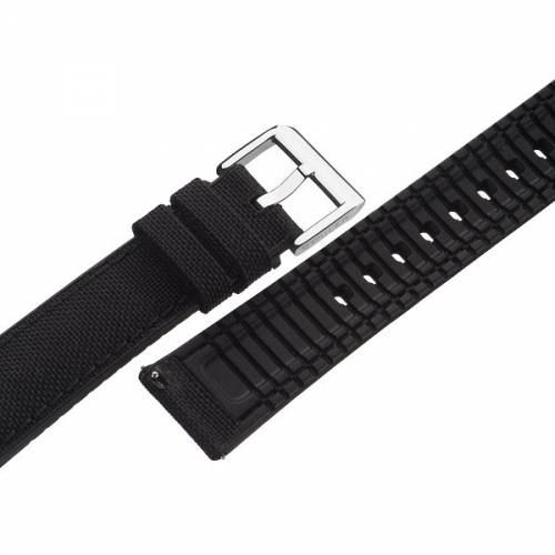 Hybrid-Uhrenband -Max Endurance Sport- 22mm schwarz CORDURA/Silikon mit EASY-CLICK von STAILER (Schlieenansto 20 mm) - Bild vergrern 