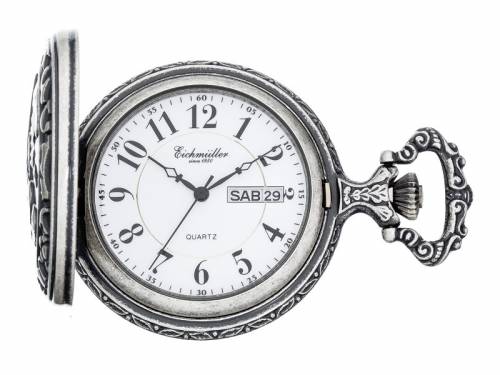 ABVERKAUF: Taschenuhr -Hirsch- Antik-Look Ziffernblatt wei von Eichmller (*EM*TU*) - Bild vergrern 