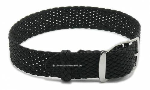 Basic Uhrenarmband 08mm schwarz Perlon/Textil Durchzugsband - Bild vergr��ern 