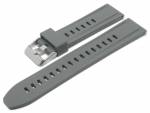 PREISTIPP: Uhrenarmband EASY-CLICK 24mm grau Silikon mit Schnellwechsel-Stegen  (Schlie&szlig;enansto&szlig; 22 mm)